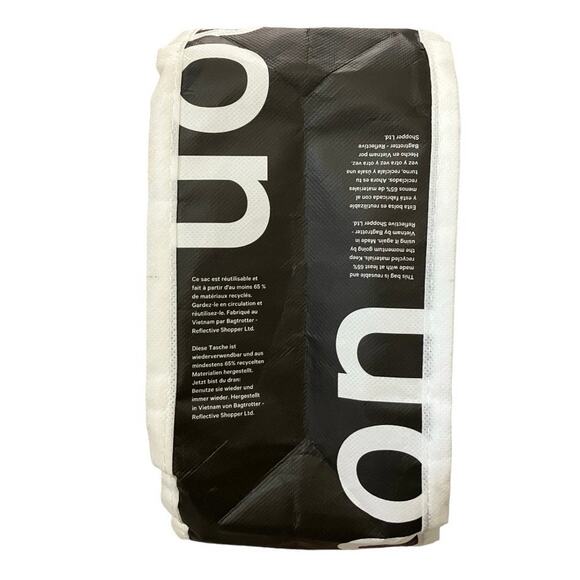 Lululemon White Black Small Reusable Tote Bag - Picture 4 of 4